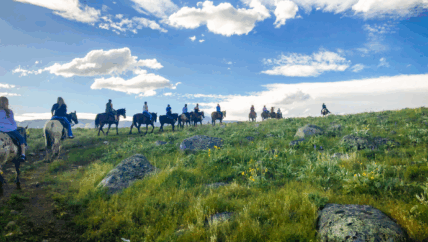 image of horseback riding in montana
