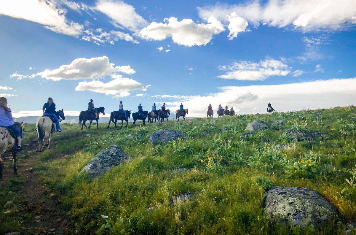 image of horseback riding in montana