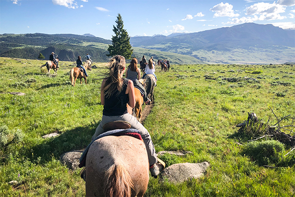 horseback ride through the Absaroka-Beartooth Wilderness